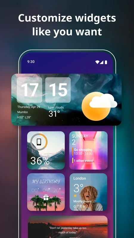 Color Widgets - iWidgets for Android: Customize Your Home Screen