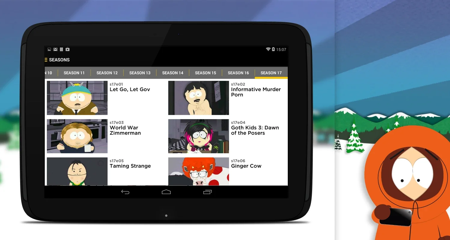 South Park for Android: Enjoy the Series Anytime