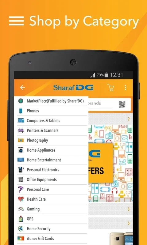 Sharaf DG for Android - Shop Electronics at Your Fingertips