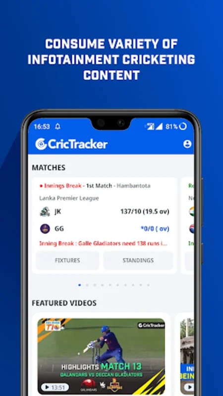 CricTracker for Android - Stay Updated with Live Cricket