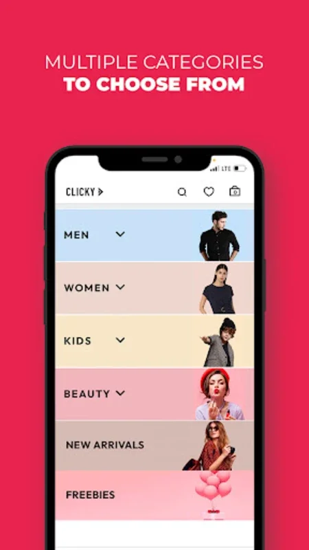 Clicky Online Shopping App for Android - Fashion & Deals