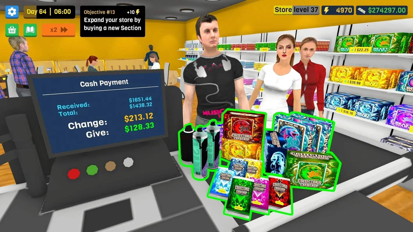 Manage TCG Card Mart Simulator for Android - Build and Expand Your Card Store