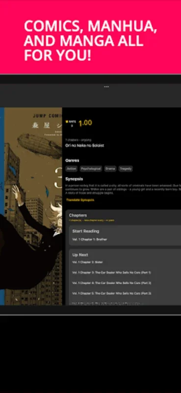 Comet Comics for Android - Discover 60 Manga Genres
