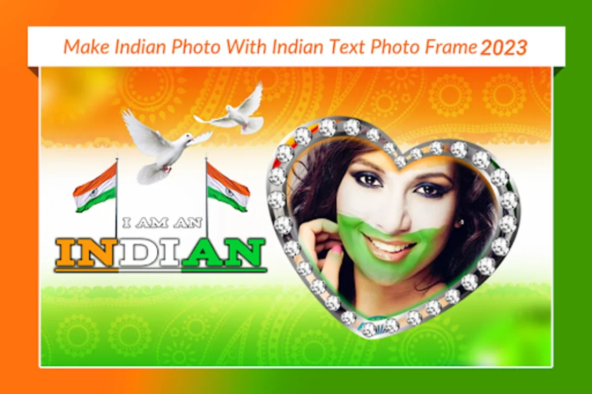 Indian Flag Text Photo Frame for Android - No Downloading Needed