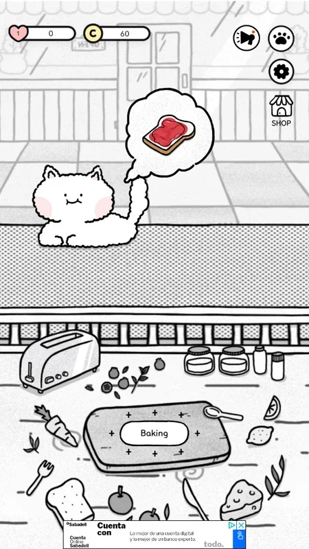 Cat and Bread for Android: A Relaxing Cat - Serving Game