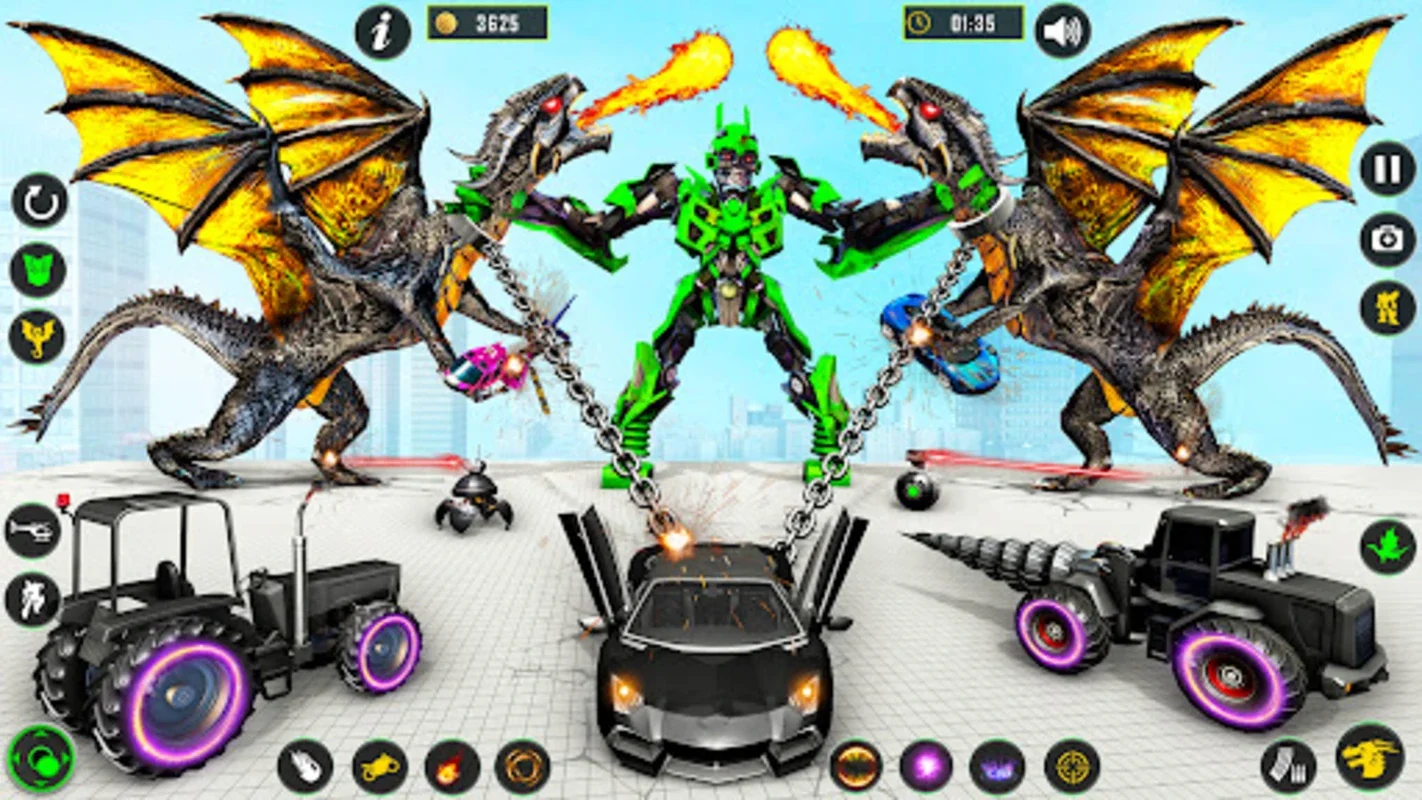 Multi Robot Car Transform Game for Android - Thrilling Robot Warfare