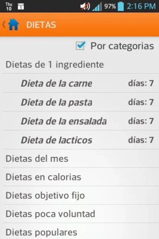 Diets for losing weight on Android - No Downloading Needed