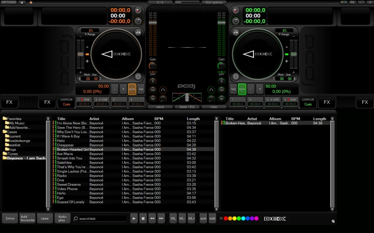 PCDJ DEX for Windows - Professional DJ Software