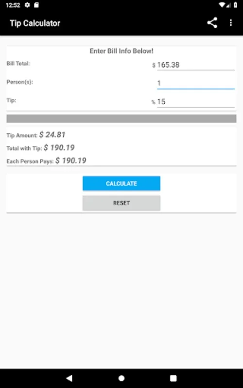 Tip Calculator for Android - Simplify Tipping