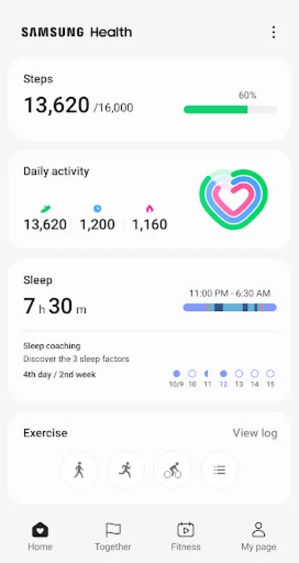 Samsung Health (Android Wear) - Android Wear App for Health Tracking