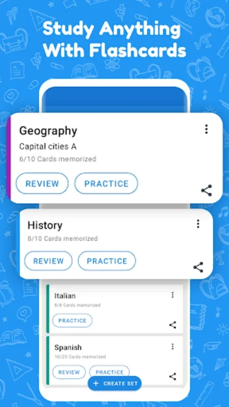 Flashcards World for Android - Ideal for Efficient Studying