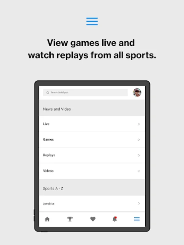 SolidSport for Android - Stream Live Sports Anytime