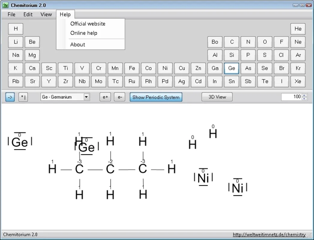 Chemitorium for Windows: Create and Export 3D Chemical Formulas