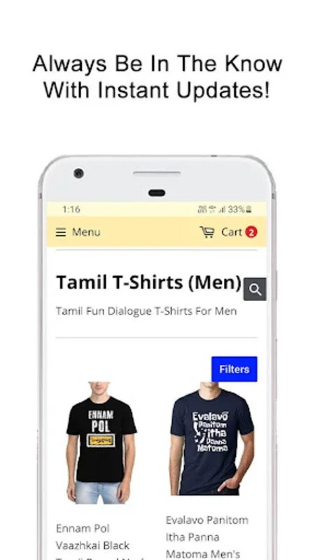 Crazy Punch for Android: Tamil Movie Dialogue T-Shirts