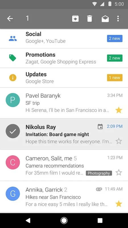 Gmail GO for Android: Space - Saving Email Solution