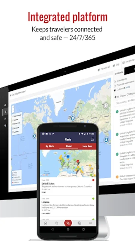 2Travel for Android: Secure Business Travel Alerts