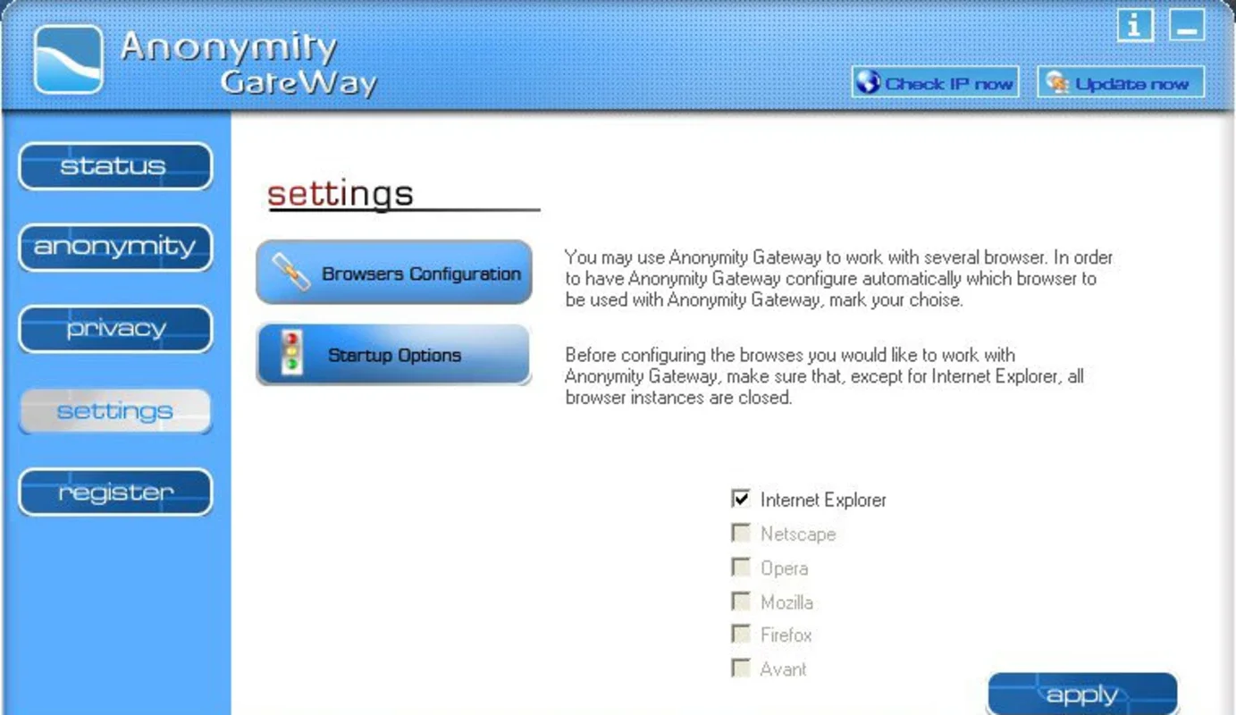 Anonymity Gateway for Windows - Protect Your Online Privacy