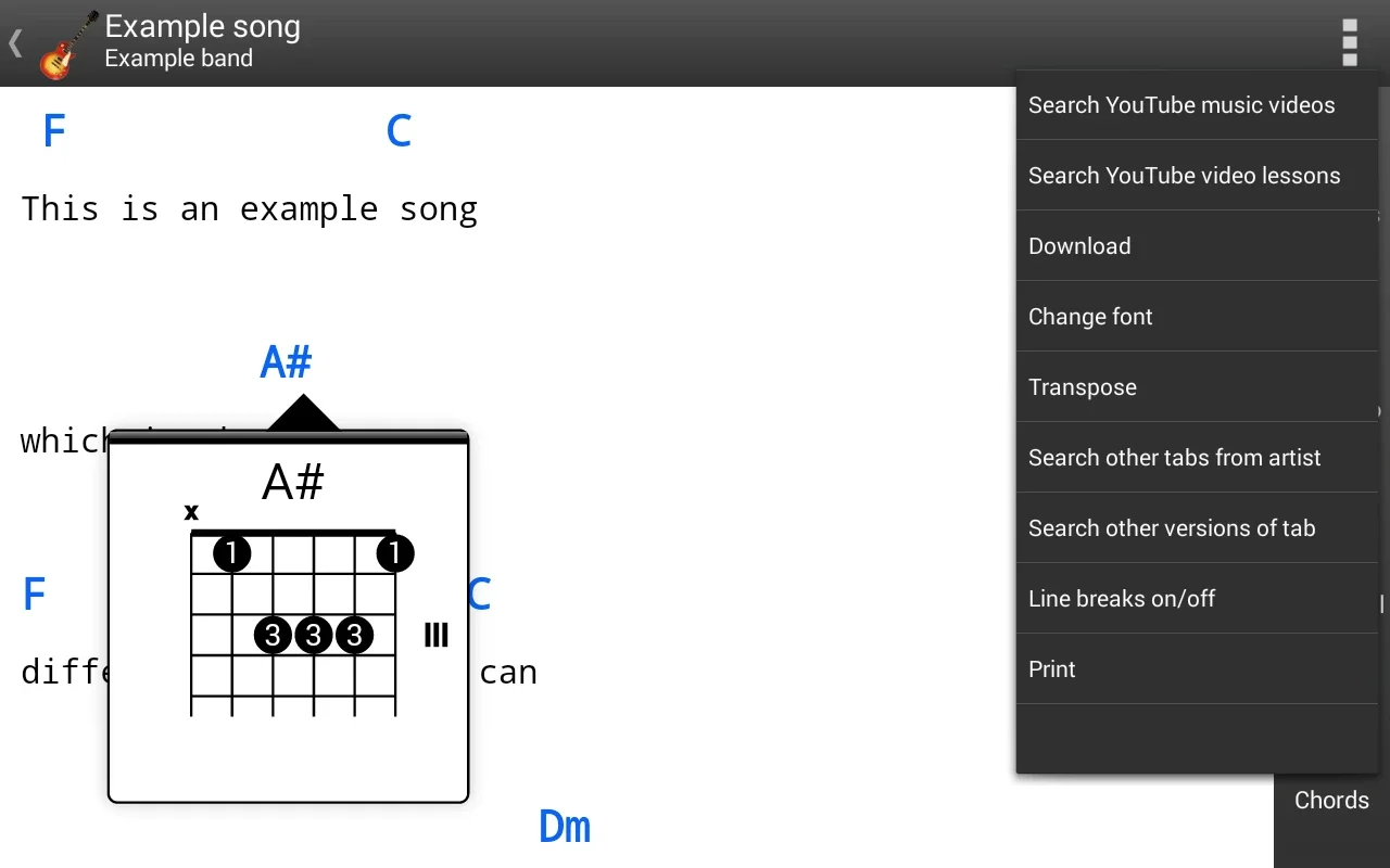 GuitarTab - Tabs and chords for Android - Download the APK from AppHuts