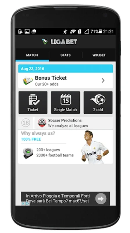 LigaBET for Android - The Ultimate Sports Betting Analyzer