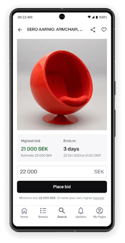 Auctionet for Android - Bid on Unique Items Securely