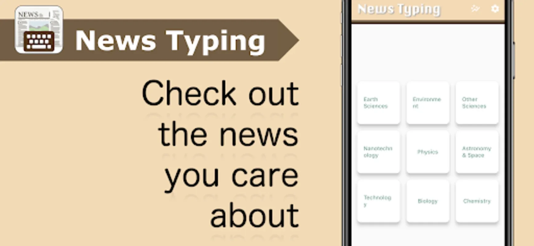 NewsTyping for Android: Enhance Typing with Science News