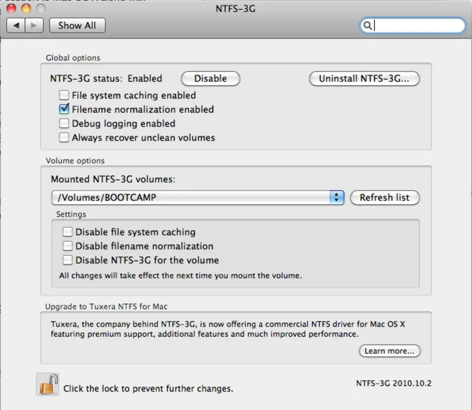 NTFS - 3G for Mac: Enable NTFS Read - Write