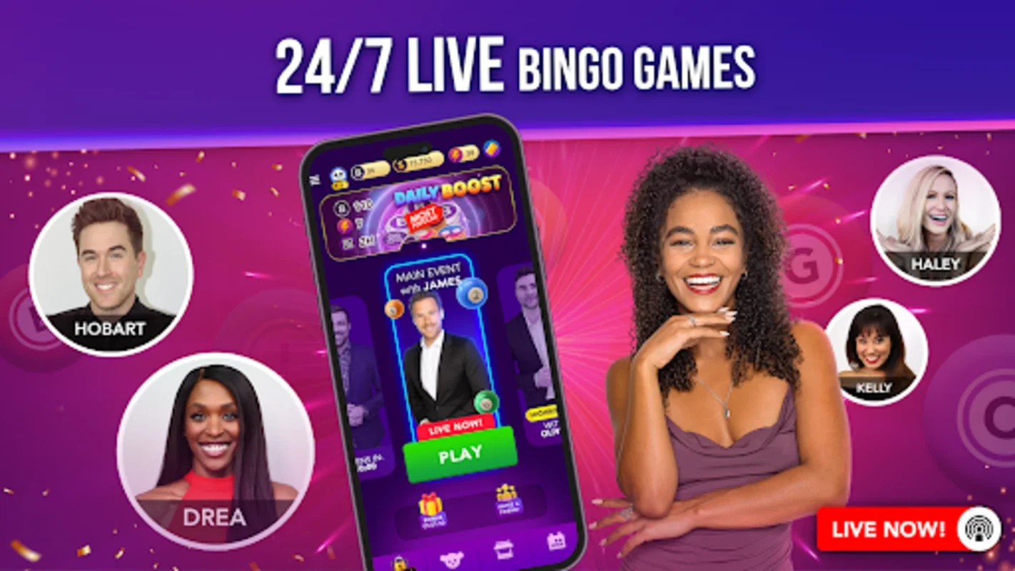 Live Play Bingo: Real Hosts for Android - Unbeatable Bingo Fun