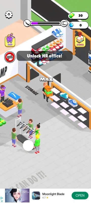 Outlets Rush for Android - Manage a Clothing Store