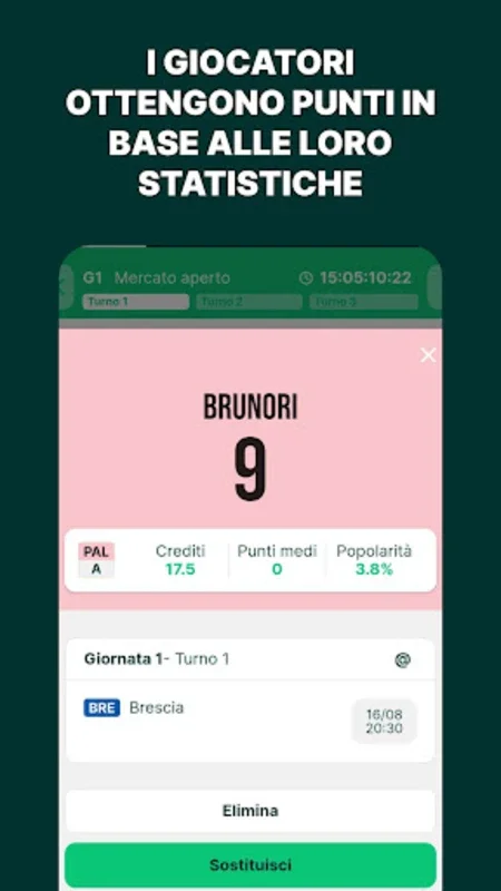 Fanta B for Android - Real - time Stats for Serie B Fantasy Football