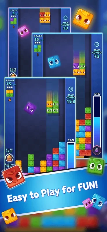 Block Tertrigo Invaders for Android - Engaging Block Matching