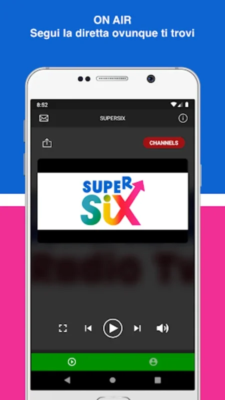 Super Six for Android - Enjoy Italian Media on the Go