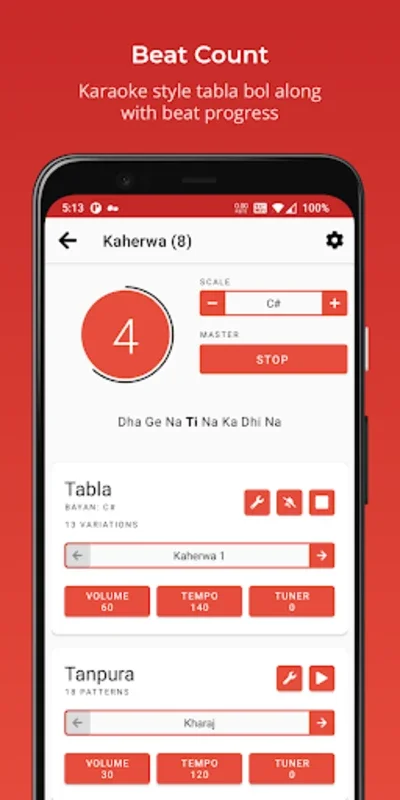 Rhythm Free for Android - Enhance Your Indian Classical Music Practice