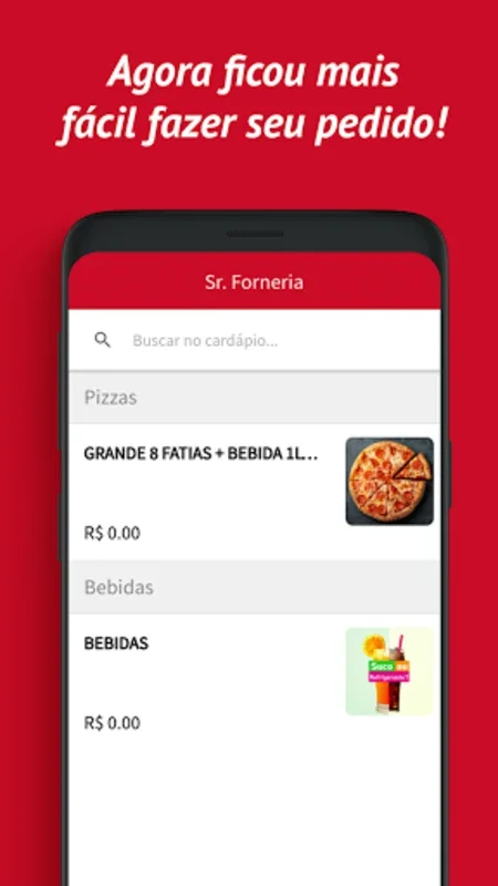 Sr. Forneria for Android - Effortless Food Delivery