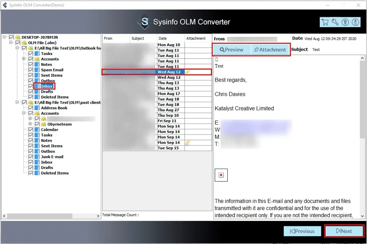 Sysinfo OLM Converter for Windows: Convert Mac OLM Files