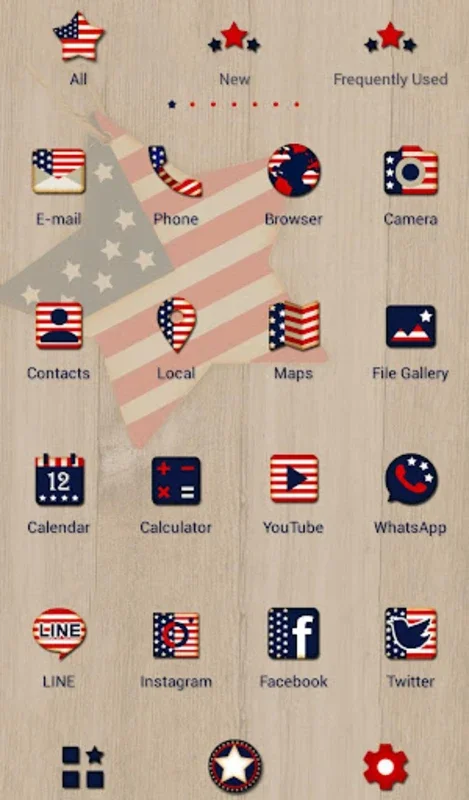 U.S.A. Flag Star Theme for Android - Customize Your Device