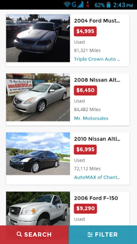 Buy Used Cars in USA for Android - Simplify Your Car Search