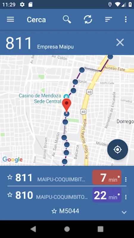 Cuando Arriba? Empresa Maipú for Android - Real-Time Bus Tracking