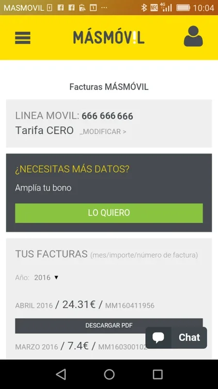 MásMóvil for Android - Manage Your Services Easily