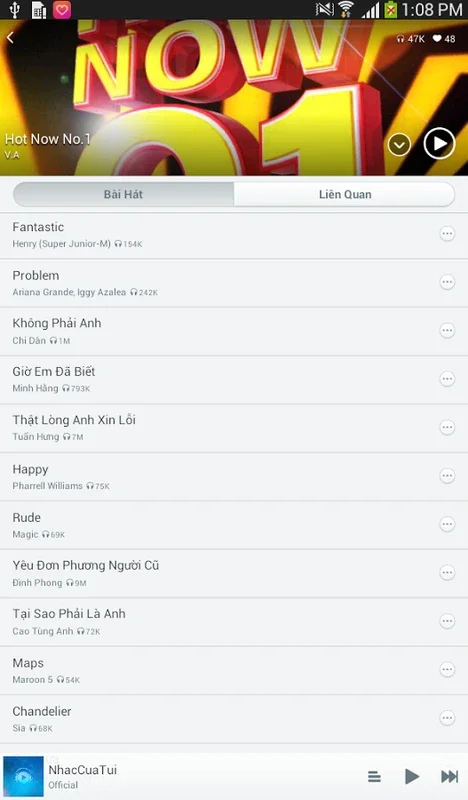 NhacCuaTui on Android: Stream Vietnamese Music