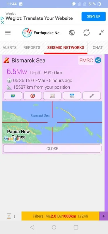 Earthquake Network for Android: Real - Time Seismic Activity Detection