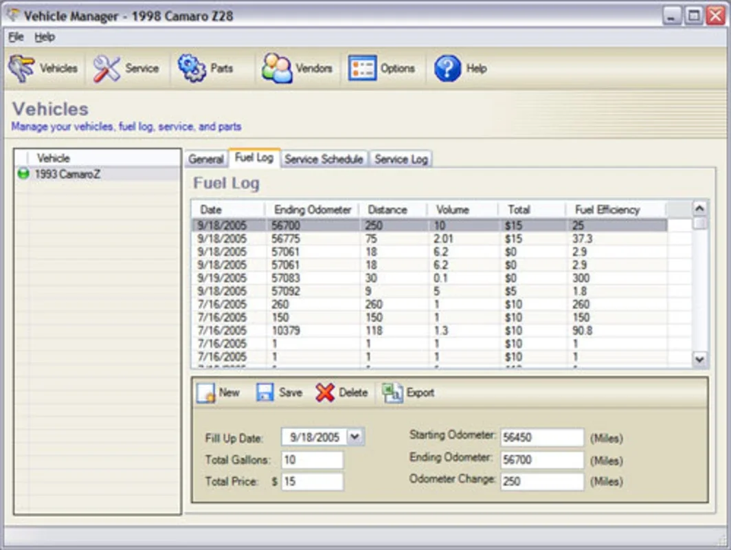 Vehicle Manager 2006 Fleet Edition for Windows: Streamline Fleet Management