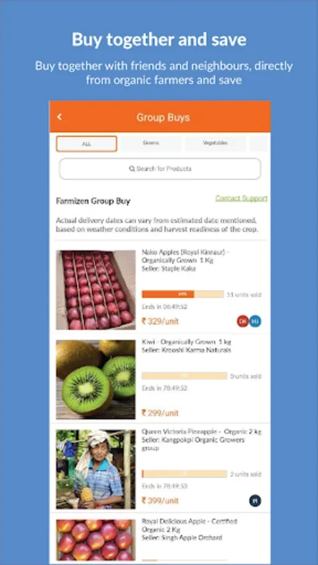 Farmizen - Organic Fruits & Ve for Android: Fresh Produce at Your Doorstep