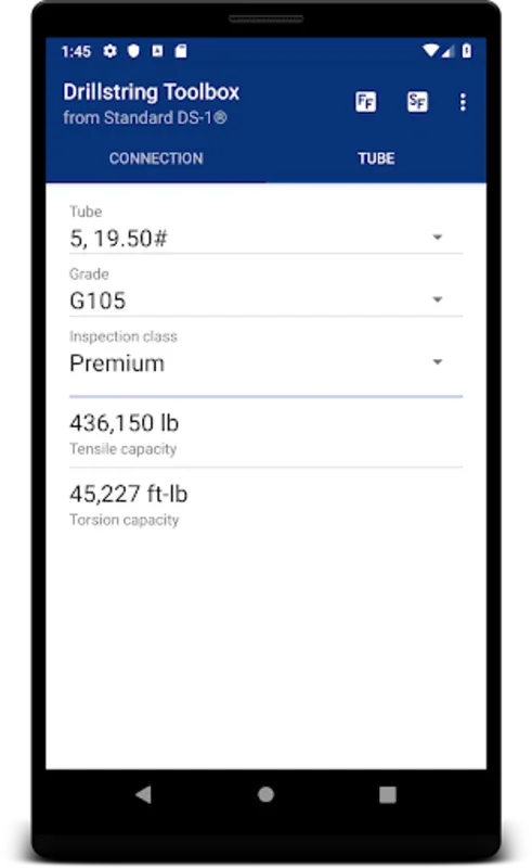 Drillstring Toolbox for Android: Precise Drill-Stem Calculations