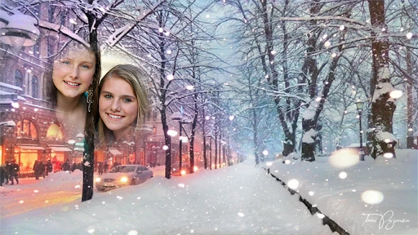 Snowfall Photo Frames Montage for Android: Transform Photos