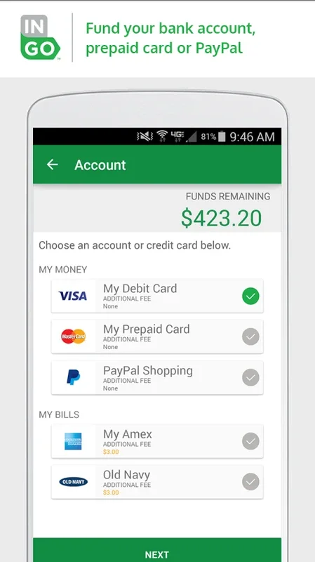 Ingo for Android - Direct Check Cashing on Your Phone