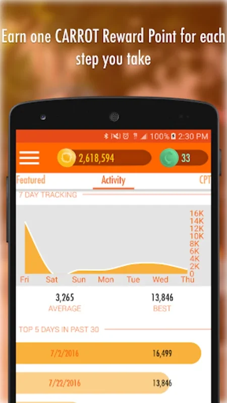 CARROT Wellness for Android: Reward Your Fitness Journey