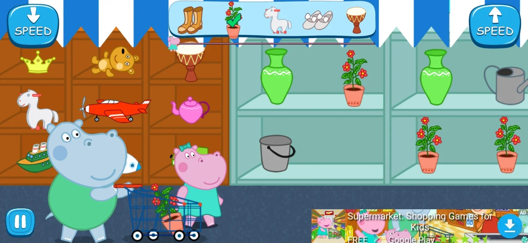 Supermarket For Kids on Android - No Downloading Needed