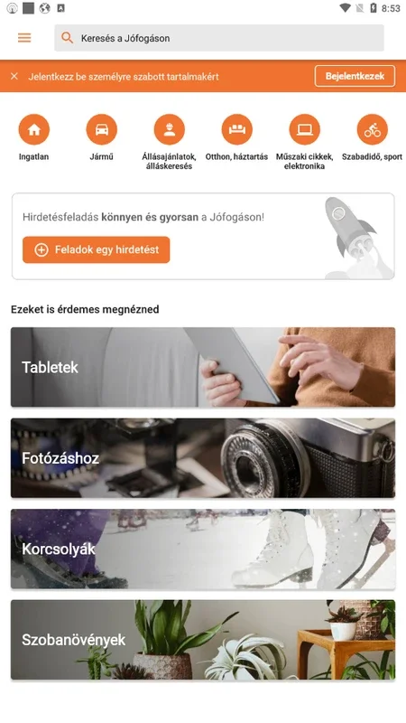 Jófogás for Android - Shop and Sell Second-hand in Hungary