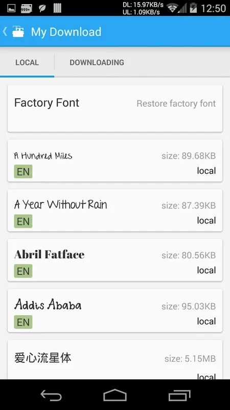 iFont (Expert of Fonts) for Android - Customize Your Fonts