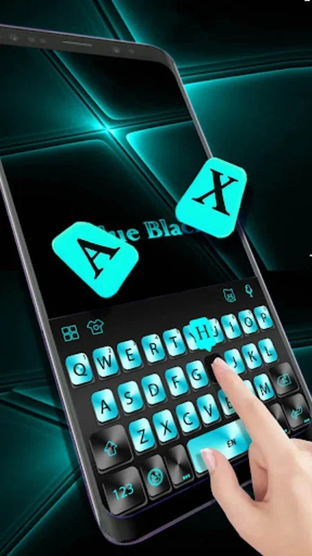 Cyan Metal Keyboard Theme for Android: Stylish & Functional